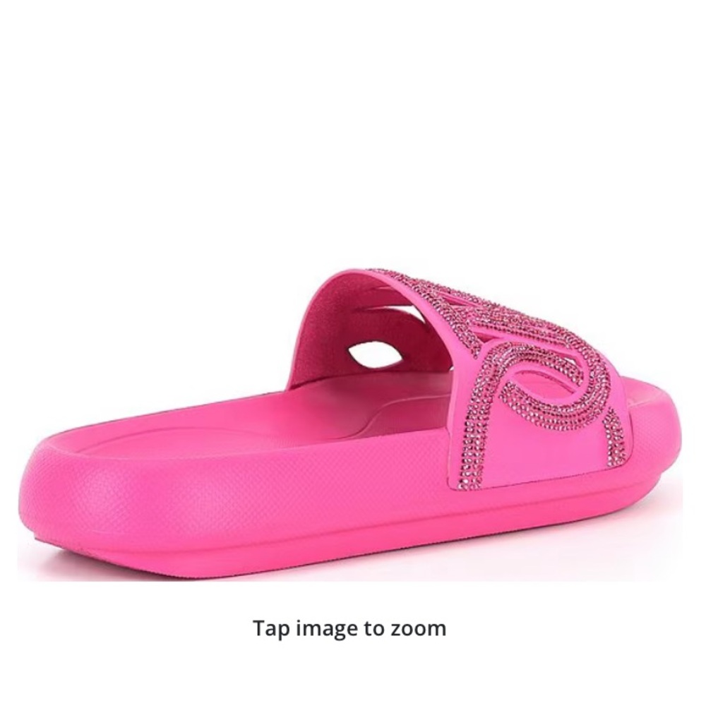 MICHAEL KORS Splash Crystal-Embellished Scuba
Slide Sandal size;8 - Picture 6 of 7